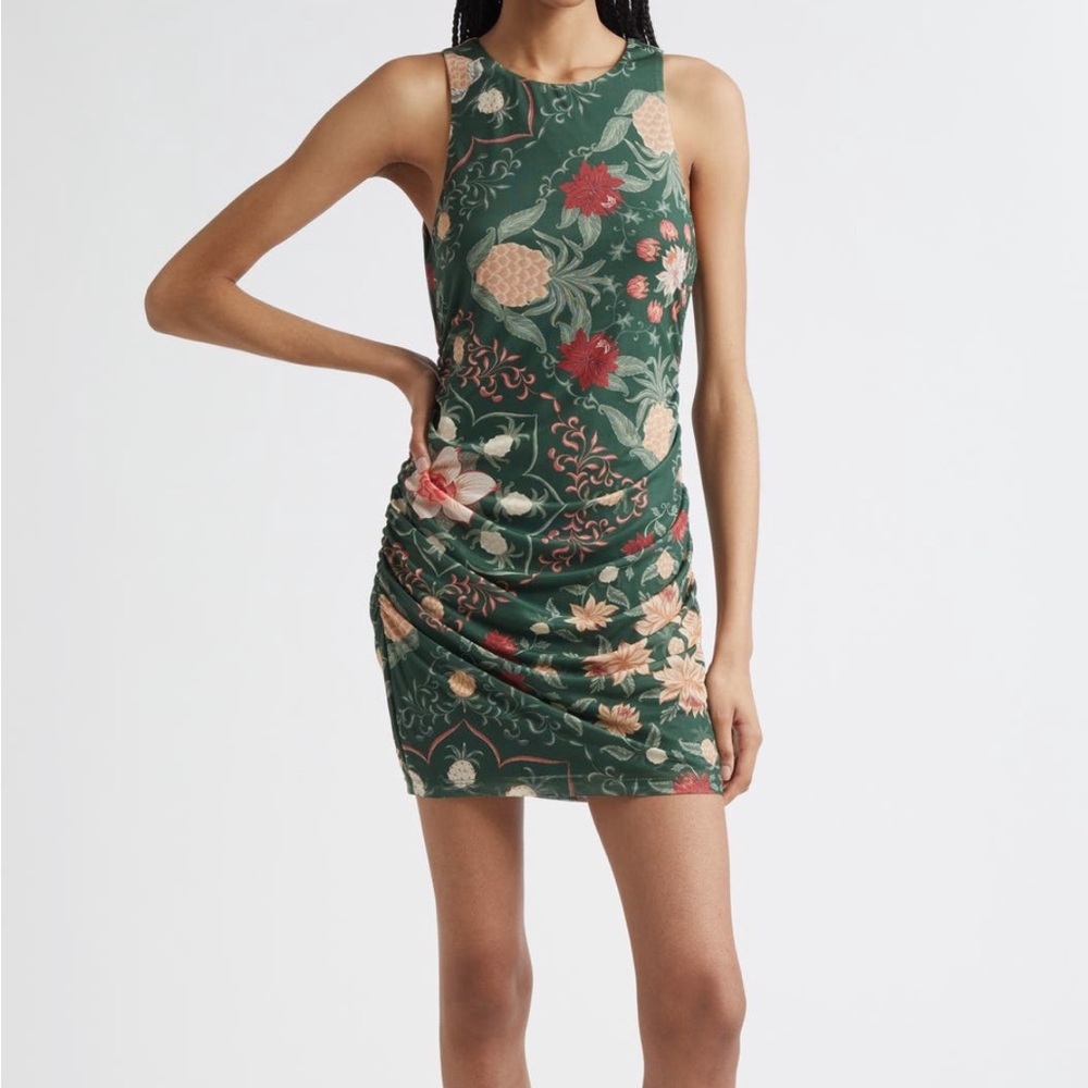 FARM Rio Pineapple Garden Stretch Tulle Body-con Dress NWT Size XL
